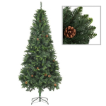 Kunstkuusk m&auml;nnik&auml;bidega VidaXL, roheline, 210 cm, Žalia