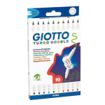 Kahepoolsed viltpliiatsid Giotto Turbo Dobble, 10 tk.