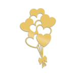 Metallist seinadekoratsioon Balloons