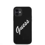 GUHCP12SLSVSBW Guess Silicone Vintage Script Cover for iPhone 12 mini 5.4 Black