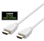 HDMI kaabel DELTACO ULTRA High Speed, 48Gbps, 2m, eARC, QMS, 8K at 60Hz, 4K at 120Hz, valge / HU-20A