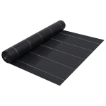 Umbrohumatt vidaXL, must, 1 x 100 m, PP