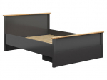 Voodi BRW Hesen 140x200cm, hall/pruun