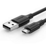 Ugreen USB &ndash; mikro-USB andmelaadimiskaabel 2,4 A 480 Mbps 1,5 m must (US289 60137)