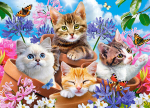 Pusle 70 Kittens with Flowers 070107