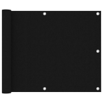 vidaXL r&otilde;dusirm, must, 75 x 500 cm, oxford-kangas