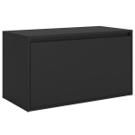 vidaXL esikupink 80 x 40 x 45 cm, must, puitlaastplaat