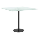 vidaXL lauaplaat, valge 50x50 cm, 6 mm, karastatud klaas marmordisain
