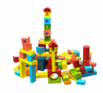 V&auml;rvilised puidust klotsid (100 tk)