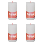 Bolsius sammask&uuml;&uuml;nlad Shine 6 tk 130 x 68 mm pilvevalge, Balta