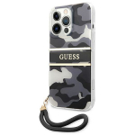 Guess &uuml;mbris iPhone 13 Pro Max 6.7 GUHCP13XKCABBK must k&otilde;va&uuml;mbris Camo Strap Collection jaoks