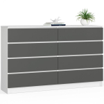 Kummut Nore K 160 cm, valge/hall