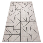 Sisal vaip SISAL FLOORLUX 20605 h&otilde;be / must / beež Kolmnurgad, Geomeetriline