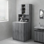 vidaXL pesumasinakapp, hall Sonoma, 71 x 71,5 x 91,5 cm