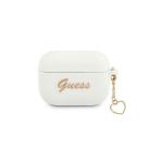 Guess Case for Airpods Pro GUAPLSCHSH valge silikoonist s&uuml;dameripats