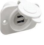 Kahekordne USB-pesa Osculati, valge - 14.516.11