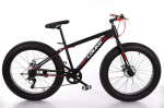 Maastikuratas Louke Fat bike, 26", must/punane