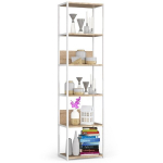 Riiul Akord Loft, 50x32x192 cm, valge/pruun