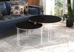 Diivanilaua komplekt Adrk Furniture Etta, must/valge