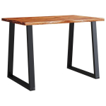vidaXL naturaalsete servadega s&ouml;&ouml;gilaud, 110x70x75 cm, akaatsiapuit