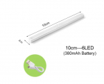 Juhtmeta LED-valgusti liikumisanduriga (k&uuml;lmvalge), 10 cm, 6 LED