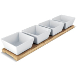 Lamart serveerimiskausside komplekt Bamboo, 4-osaline, 38x9 cm