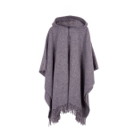 Unisex villane sall - poncho Moka, hall, Universaalne
