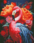 Teemantmosaiik Roosa flamingo, 40x50 cm