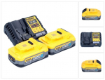 Laadimiskomplekt DeWalt DCB 1104 H2 12 V / 18 V 2x Powerstack aku 5,0 Ah + DCB 1104 laadija