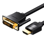 HDMI kuni DVI kaabel - VENTION - 2m - Kahepoolne - 1080P Full HD - Must