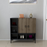 Konsoollaud Asir, 100x35x100 cm, must/pruun