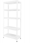 Riiul Titan 180x120x40 cm, 450 kg, 5 riiulit, valge