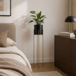 Moodne lillealus, must/kuldne, 95 cm