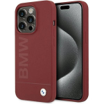 BMW silikoonist MagSafe kate iPhone 15 Pro - punane, suur logo.
