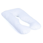 U-kujuline magamis- ja toitmispadi rasedatele, Valge, 100x150cm