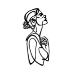 Metallist seinadekoratsioon Portrait V2, 70 cm