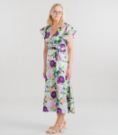 Vila naiste kleit 14094321*01, roheline/lilla