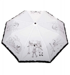 Automaatne vihmavari Parisian Parasol, valge ja must
