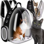 Transpordiseljakott kassidele 35x40x22cm, must