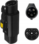 EVSE t&uuml;&uuml;p 2 kuni t&uuml;&uuml;p 1 Euroopa ja USA 32A T1 T2 8kW h&uuml;briid PHEV EV adapter
