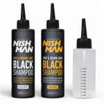 Juuste ja habet v&auml;rviv &scaron;ampoon Nishman Hair & Beard Coloring Black Shampoo, 200 ml