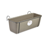 R&otilde;dukast kinnitusega Balcony Natural metallist 50cm 9,2L mocca