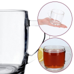 6x kohviteeklaasid, 310 ml klaasikomplekt, sangaga kruus