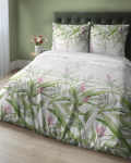 Satiinist voodipesu 160x200 Lilled Lehed Kevadroheline