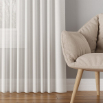 Kardinad lindi purustajatega 145x300 Basic sile valge, Užuolaida su juostų pertraukikliais 145x300 Basic lygi balta