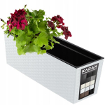 Lillepoti r&otilde;dukast + sisestus 19x56cm Valge