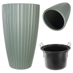 Lillepott Lillepott 30 cm kate lillealusega plastikust roheline