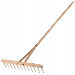 Varrega puidust reha heina, muru, lehtede jaoks