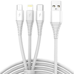 USB 3-in-1 micro USB, USB-C, lightning kaabel 1m valge VA0122 Vayox