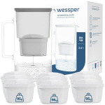 Wessper aquamax klaasist filterkannu 3.3l + 10x Wessper aquamax filter